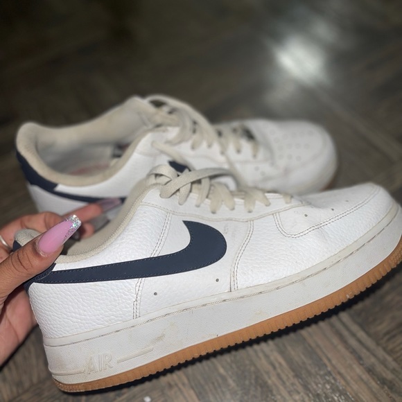 NIKE AIR FORCES DARK BLUE SWOOSH - Picture 3 of 3